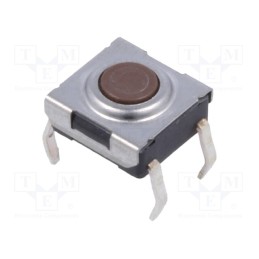 10 pcs : DTSHW6-6N-B - Microswitch TACT, SPST-NO, Pos: 2, 0.05A/12VDC, THT, none, 1.6N