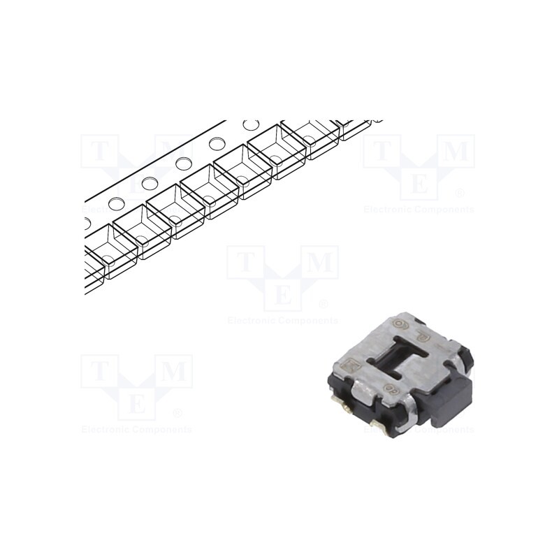 10 pcs : EVQP7K01P - Microswitch TACT, SPST, Pos: 2, 0.05A/12VDC, SMD, none, OFF-(ON)