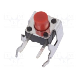 10 pcs : SKHHLWA010 - Microswitch TACT, SPST, Pos: 2, 0.05A/12VDC, THT, 2.6N, 6x6x3.5mm