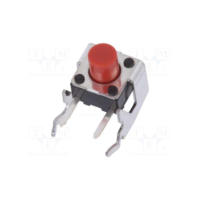 10 pcs : SKHHLWA010 - Microswitch TACT, SPST, Pos: 2, 0.05A/12VDC, THT, 2.6N, 6x6x3.5mm
