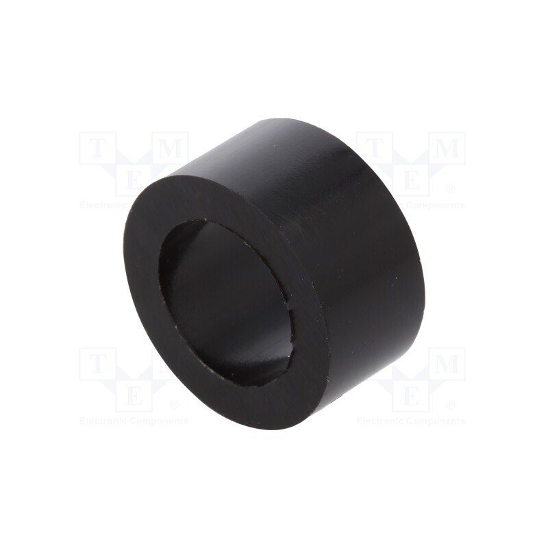 50 pcs : 3816/10.5X08 - Spacer sleeve, cylindrical, polyamide, L: 8mm, Øout: 16mm, black