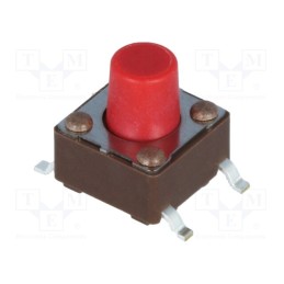 10 pcs : DTSM-63R-V-B - Microswitch TACT, SPST-NO, Pos: 2, 0.05A/12VDC, SMT, none, 2.6N