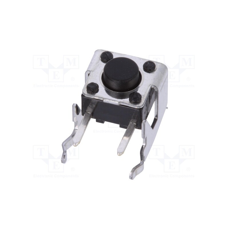 10 pcs : SKHHLMA010 - Microswitch TACT, SPST, Pos: 2, 0.05A/12VDC, THT, 1N, 6x6x3.5mm