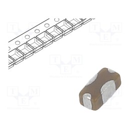 50 pcs : NFM18PS105D0J3D - Filter: anti-interference, SMD, 0603, 2A, 6.3VDC, ±20%, 30mΩ, 1uF