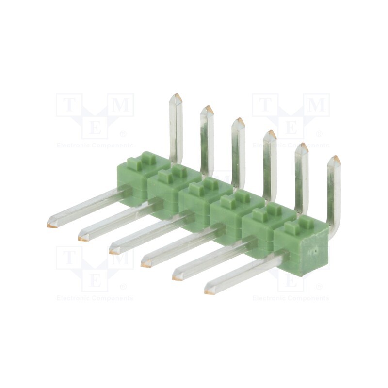 50 pcs : 826947-6 - Pin header, pin strips, AMPMODU MOD II, male, PIN: 6, angled 90°