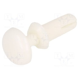 50 pcs : 8G4012.0X3.6W - Rivet, polyamide, L.rivet: 4.8mm, Panel cutout diam: 2.1mm, white