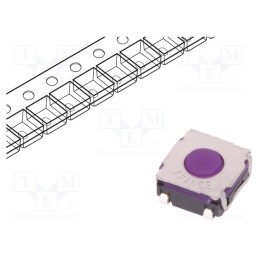10 pcs : KSEM31J LFS - Microswitch TACT, SPST-NO, Pos: 2, 0.05A/32VDC, SMT, none, 1.5N