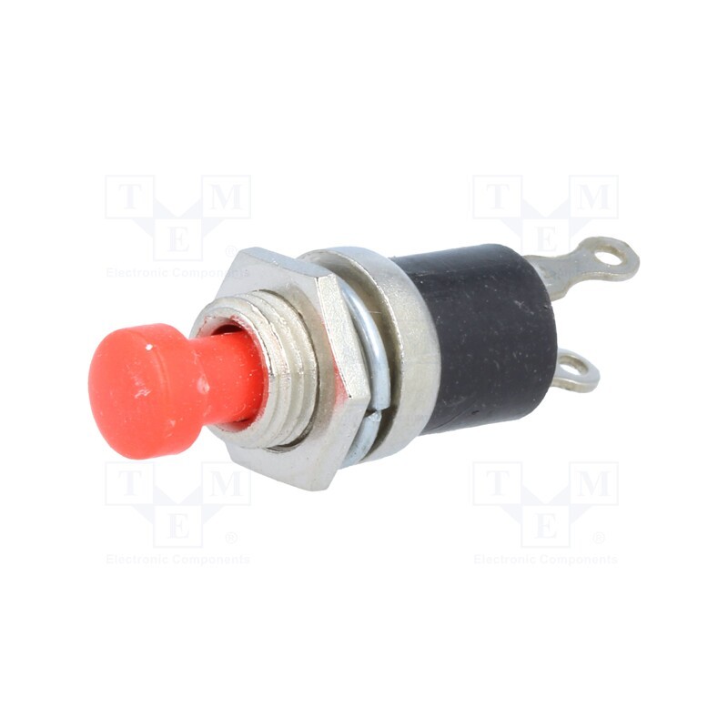 10 pcs : - Switch: push-button, Pos: 2, SPST-NO, 3A/125VAC, OFF-(ON), Ø7mm