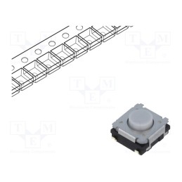 10 pcs : EVPBFAC1A000 - Microswitch TACT, SPST, Pos: 2, 0.02A/15VDC, SMT, none, 2N, 3.5mm
