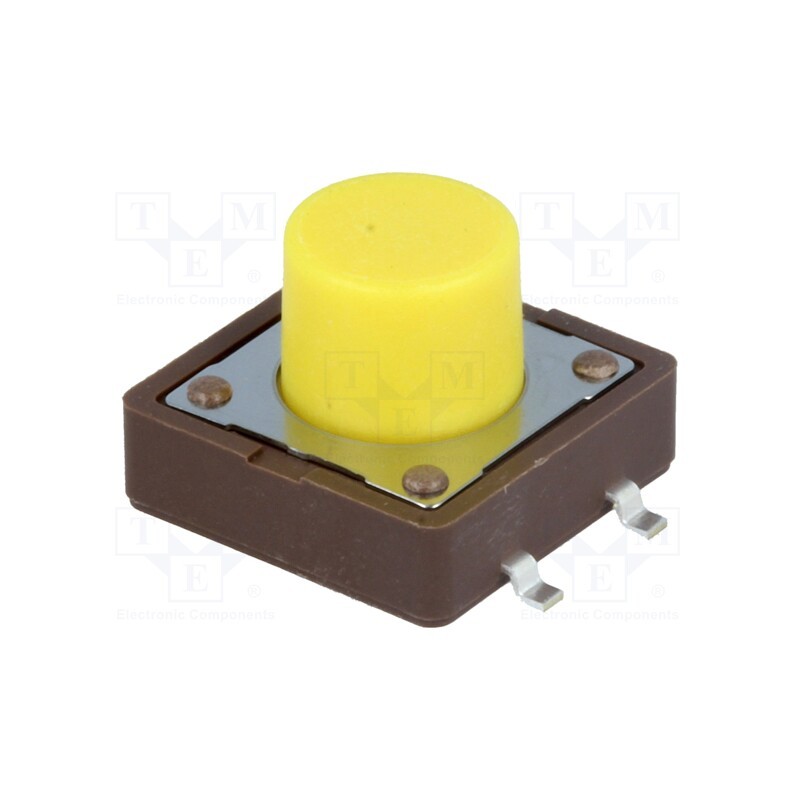 10 pcs : DTSM-25Y-V-B - Microswitch TACT, SPST-NO, Pos: 2, 0.05A/12VDC, SMT, none, 5.2N