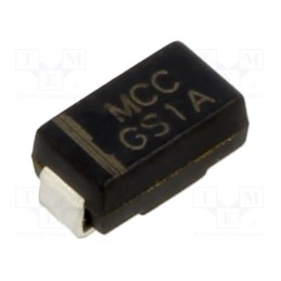 50 pcs : GS1A-LTP - Diode: rectifying, SMD, 50V, 1A, 2us, DO214AC,SMA, Ufmax: 1V, Ir: 50uA