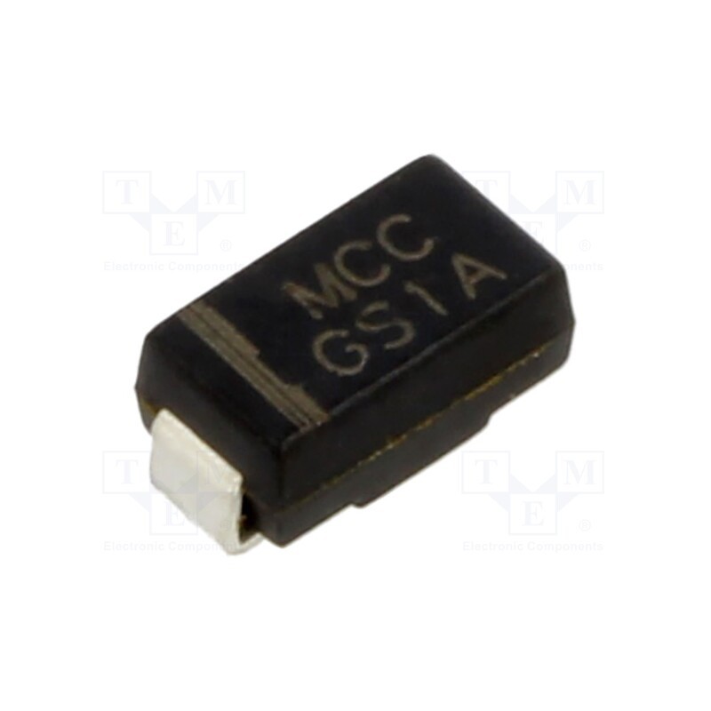 50 pcs : GS1A-LTP - Diode: rectifying, SMD, 50V, 1A, 2us, DO214AC,SMA, Ufmax: 1V, Ir: 50uA