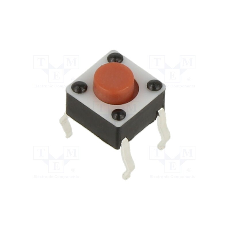 10 pcs : TL1105AF100Q - Microswitch TACT, SPST-NO, Pos: 2, 0.05A/12VDC, THT, 0.98N, 6x6x4mm