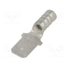 10 pcs : 8283 - Terminal: flat, 4.8mm, 0.5mm, male, crimped, for cable, straight