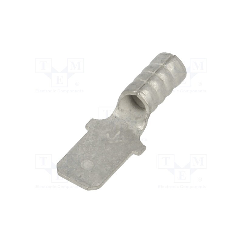 10 pcs : 8283 - Terminal: flat, 4.8mm, 0.5mm, male, crimped, for cable, straight