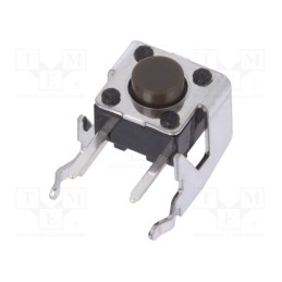 10 pcs : SKHHLNA010 - Microswitch TACT, SPST, Pos: 2, 0.05A/12VDC, THT, 1.6N, 6x6x3.5mm