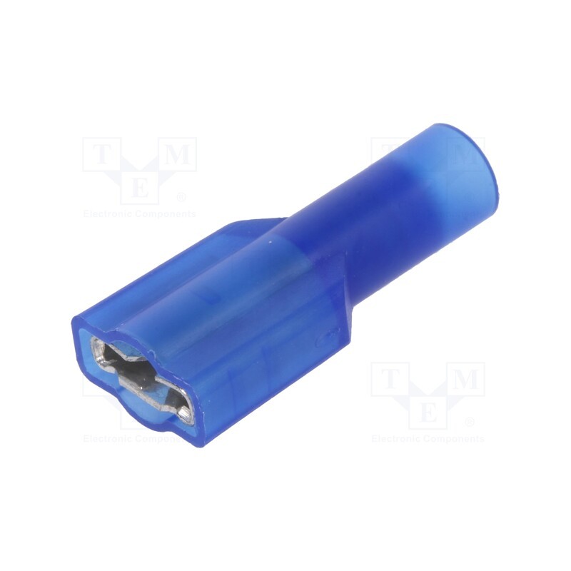 10 pcs : 8294 - Terminal: flat, 6.4mm, 0.8mm, female, crimped, for cable, insulated