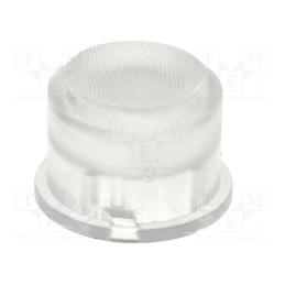 10 pcs : 1D11 - Button, round, transparent, Ø9.6mm, plastic