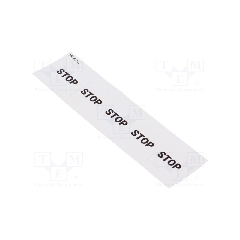 10 pcs : BSOKJ202 - Description label, Button marking: STOP, OKTRON®-JUWEL