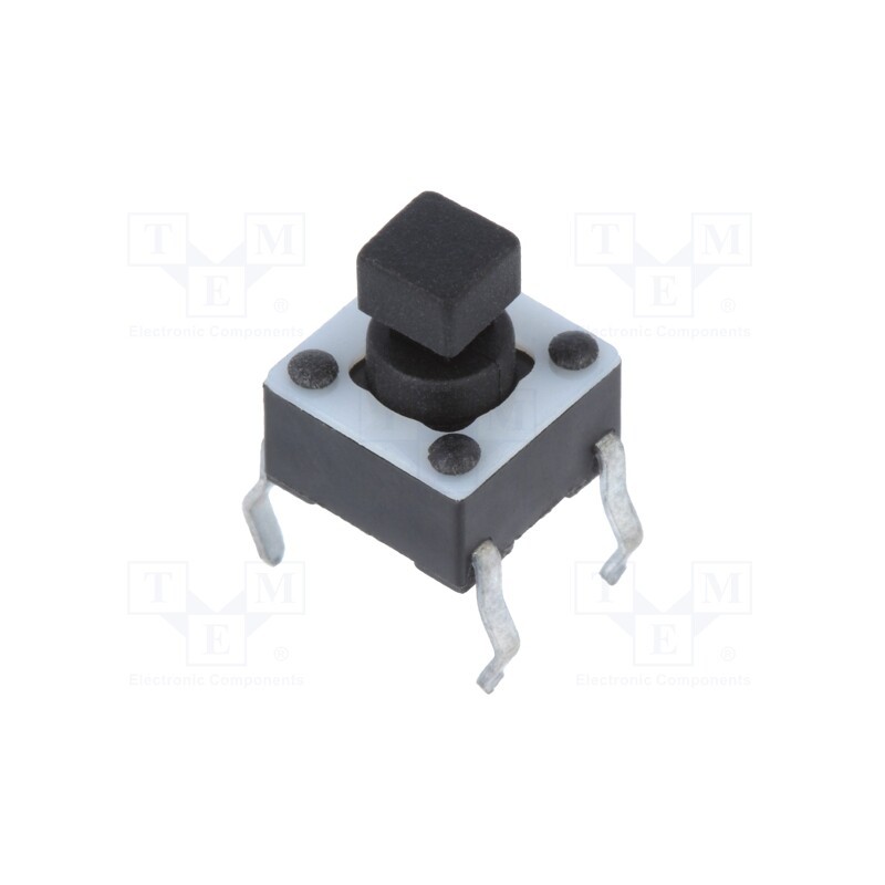 10 pcs : 1825967-2 - Microswitch TACT, SPST-NO, Pos: 2, 0.05A/24VDC, THT, none, OFF-(ON)