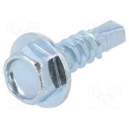 500 pcs : 1476505 - Screw, for metal, with flange, 3.5x13, Head: hexagonal, 5.5mm, zinc