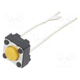 10 pcs : B3F-6002 - Microswitch TACT, SPST-NO, Pos: 2, 0.05A/24VDC, THT, none, 1.47N