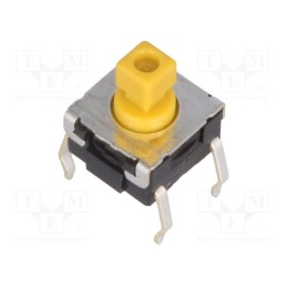 10 pcs : B3W-1052 - Microswitch TACT, SPST-NO, Pos: 2, 0.05A/24VDC, THT, none, 2.25N