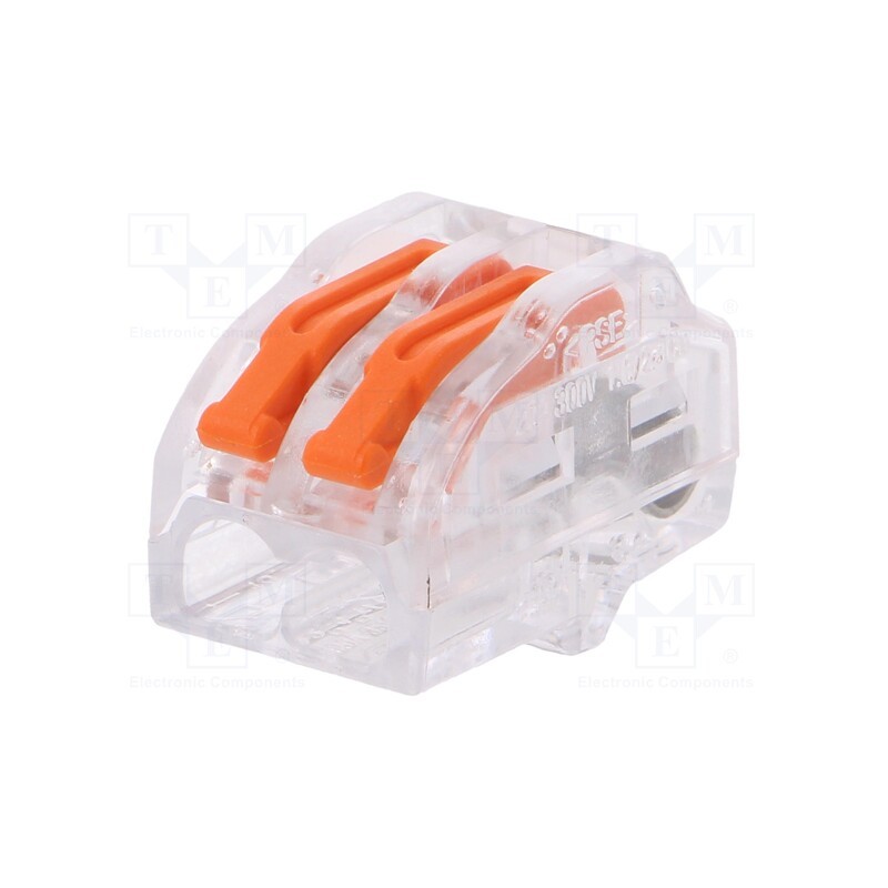 20 pcs : 85122000 - Quick splice, spring clamp, 0.2÷4mm2, 450V, 32A, for cable, ways: 1