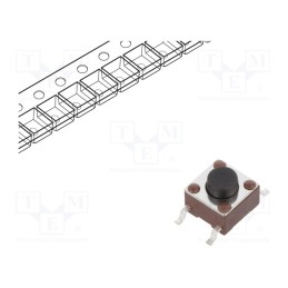 10 pcs : TL3301AF160QG - Microswitch TACT, SPST-NO, Pos: 2, 0.05A/50VDC, SMT, none, 1.57N