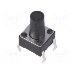 50 pcs : - Microswitch TACT, SPST-NO, Pos: 2, 0.05A/12VDC, THT, none, 1N, 6x6mm