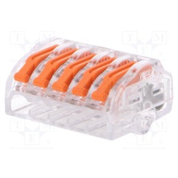 10 pcs : 85125000 - Quick splice, spring clamp, 0.2÷4mm2, 450V, 32A, for cable, ways: 1