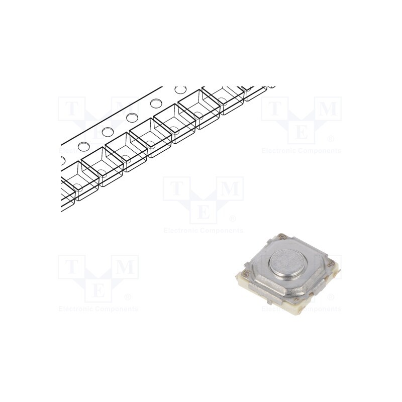 10 pcs : EVQPT9A15 - Microswitch TACT, SPST, Pos: 2, 0.02A/15VDC, SMT, none, 1.6N, 1.5mm