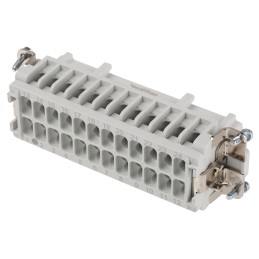 1 pcs - Epic Contact Heavy Duty Power Connector Insert, 16A, Female, H-BE Series, 24 Contacts