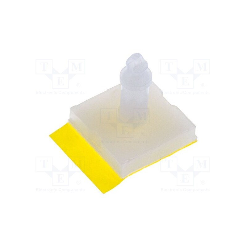 50 pcs : CBSBT-7-01A2-RT - Self-adhesive holder, polyamide, L: 11.11mm, Ø2: 2.54mm