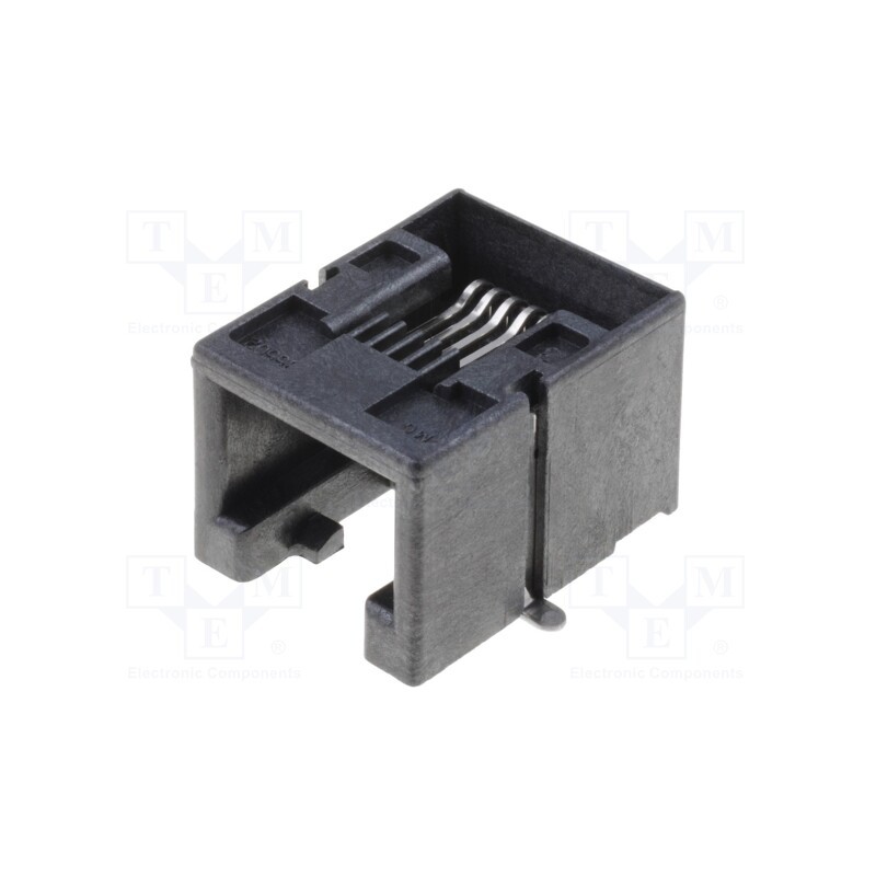 10 pcs : 855025007 - Socket, RJ12, PIN: 6, Cat: 3, low profile, gold-plated, Layout: 6p6c