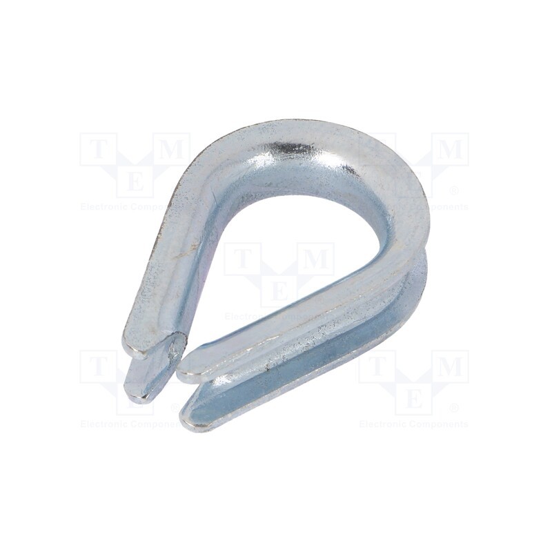 50 pcs : KU.5 - Thimble for rope, steel, for rope, Ørope: 5mm, zinc, DIN 6899B