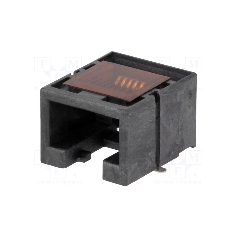 10 pcs : 855025008 - Socket, RJ45, PIN: 8, Cat: 3, low profile, gold-plated, Layout: 8p8c