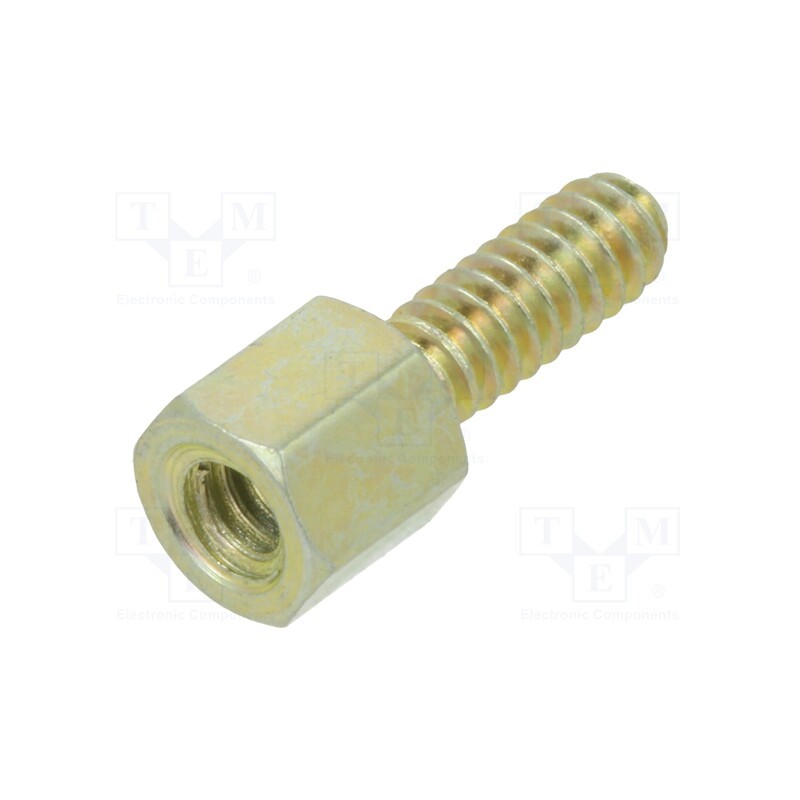 50 pcs : 7230 - Screwed spacer sleeve, 4.8mm, Int.thread: UNC4-40, hexagonal