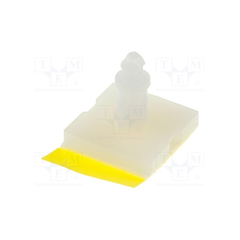 50 pcs : CBSBT-6-01A2-RT - Self-adhesive holder, polyamide, L: 9.53mm, Ø2: 2.54mm