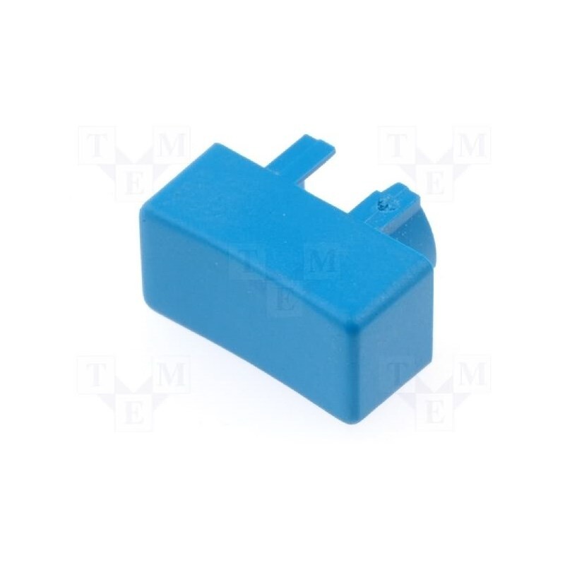 10 pcs : 1P00 - Button, rectangular, blue, 12.5x6.5mm, plastic