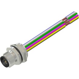 1 pcs - RS PRO Circular Connector, 12 Contacts, Panel Mount, M12 Connector, Plug, Male, IP67