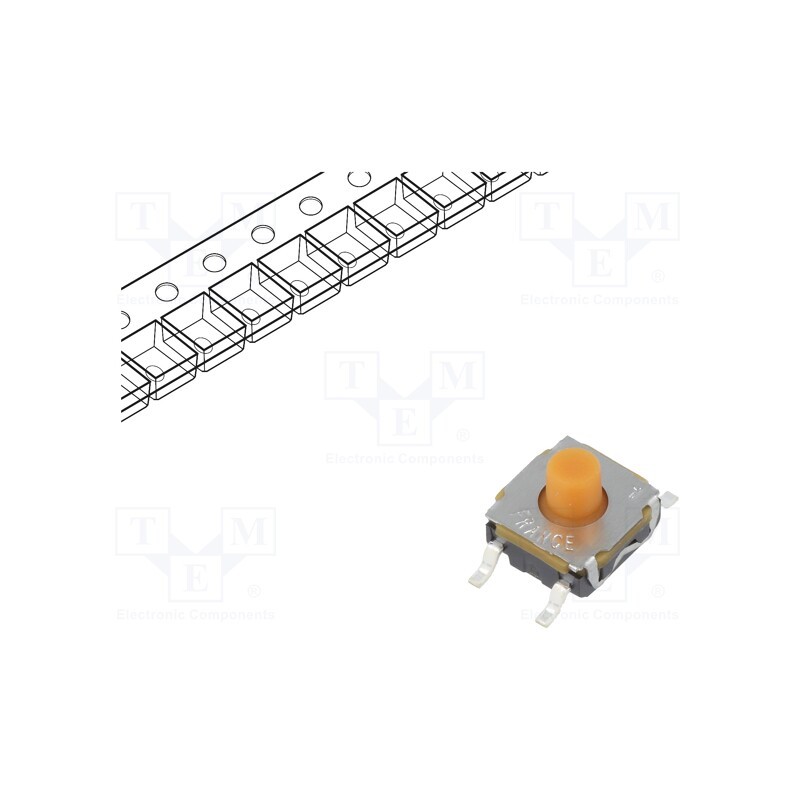 10 pcs : KSC411G 70 SH LFS - Microswitch TACT, SPST-NO, Pos: 2, 0.05A/32VDC, SMT, none, 1.4N