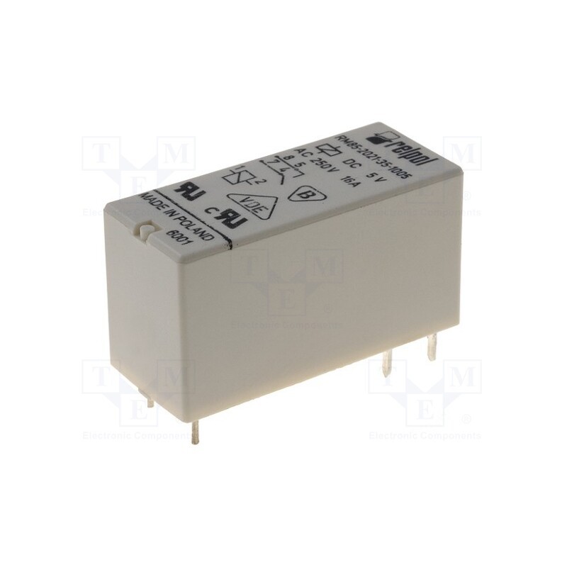 10 pcs : RM85-2021-35-1005 - Relay: electromagnetic, SPST-NO, Ucoil: 5VDC, Icontacts max: 16A