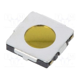 50 pcs : TVCU11BB - Microswitch TACT, Pos: 2, 0.05A/12VDC, SMT, none, 5.2x5.2mm, 0.85mm