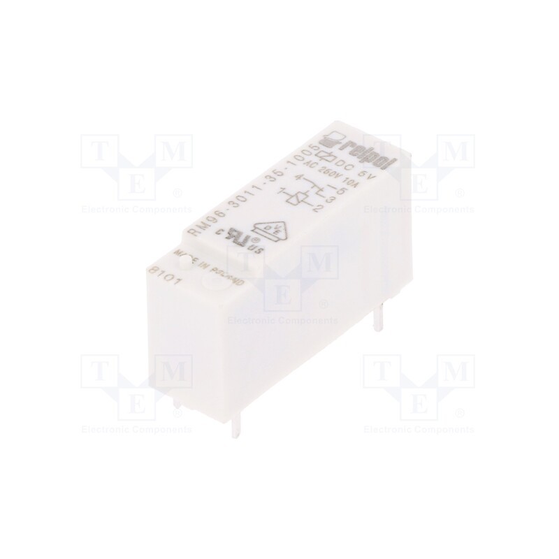 10 pcs : RM96-3011-35-1005 - Relay: electromagnetic, SPDT, Ucoil: 5VDC, 8A, 8A/250VAC, 8A/24VDC