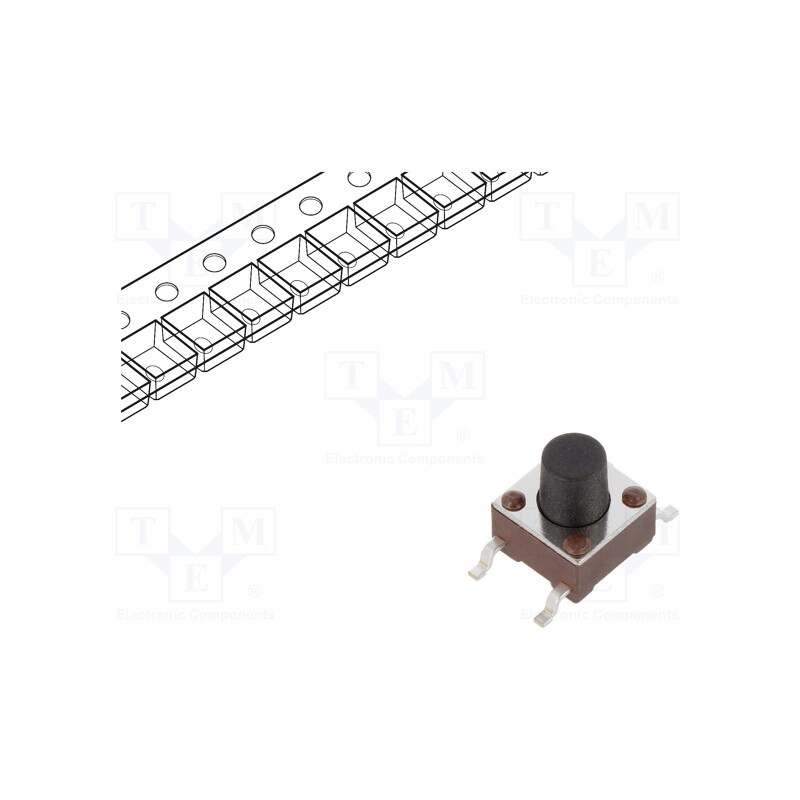 10 pcs : TL3301FF160QG - Microswitch TACT, SPST-NO, Pos: 2, 0.05A/12VDC, SMT, none, 1.57N