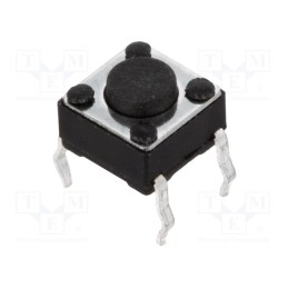 50 pcs : - Microswitch TACT, SPST-NO, Pos: 2, 0.05A/12VDC, THT, none, 2.5N