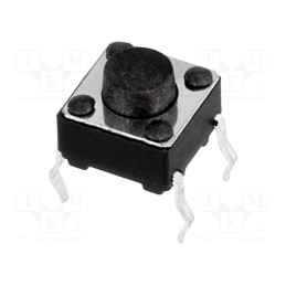 50 pcs : - Microswitch TACT, SPST-NO, Pos: 2, 0.05A/12VDC, THT, none, 1N, 6x6mm