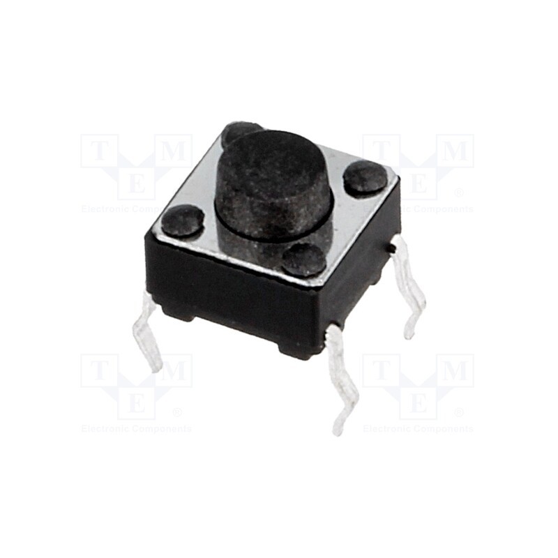 50 pcs : - Microswitch TACT, SPST-NO, Pos: 2, 0.05A/12VDC, THT, none, 1N, 6x6mm