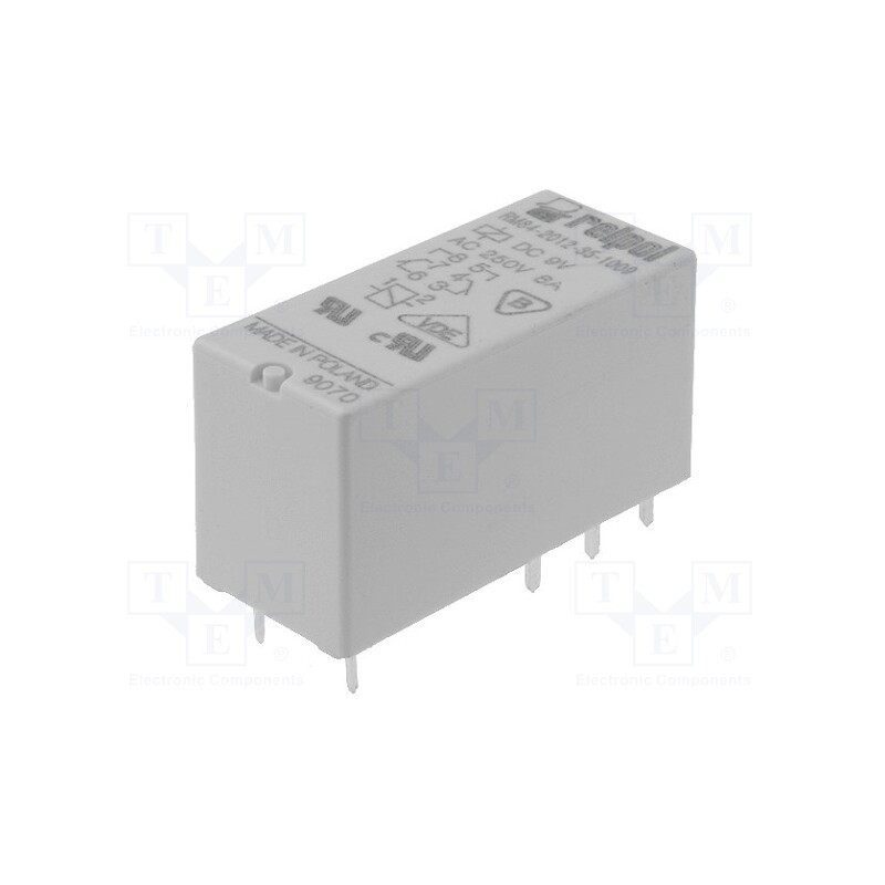 10 pcs : RM84-2012-35-1009 - Relay: electromagnetic, DPDT, Ucoil: 9VDC, 8A, 8A/250VAC, 8A/24VDC